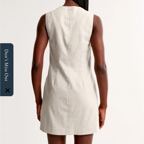 A&F Mara Linen Blend Vest Mini Dress - Picture 3 of 9